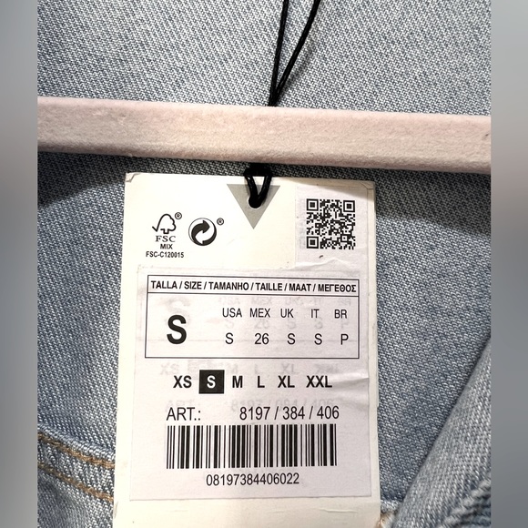 Zara Bermuda Jean Romper New with Tags Size S - Picture 4 of 5